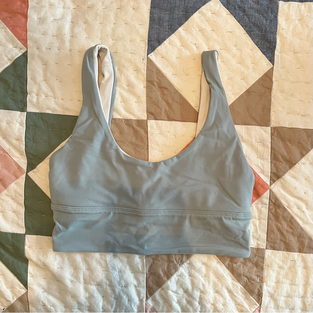Lululemon Align Bra 
Size 4 
Silver Blue/White Opal